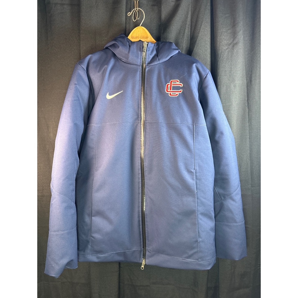 Nike Kids Navy Blue Hooded Down Puffer Jacket Full Zip Size Small 56323-CA05553